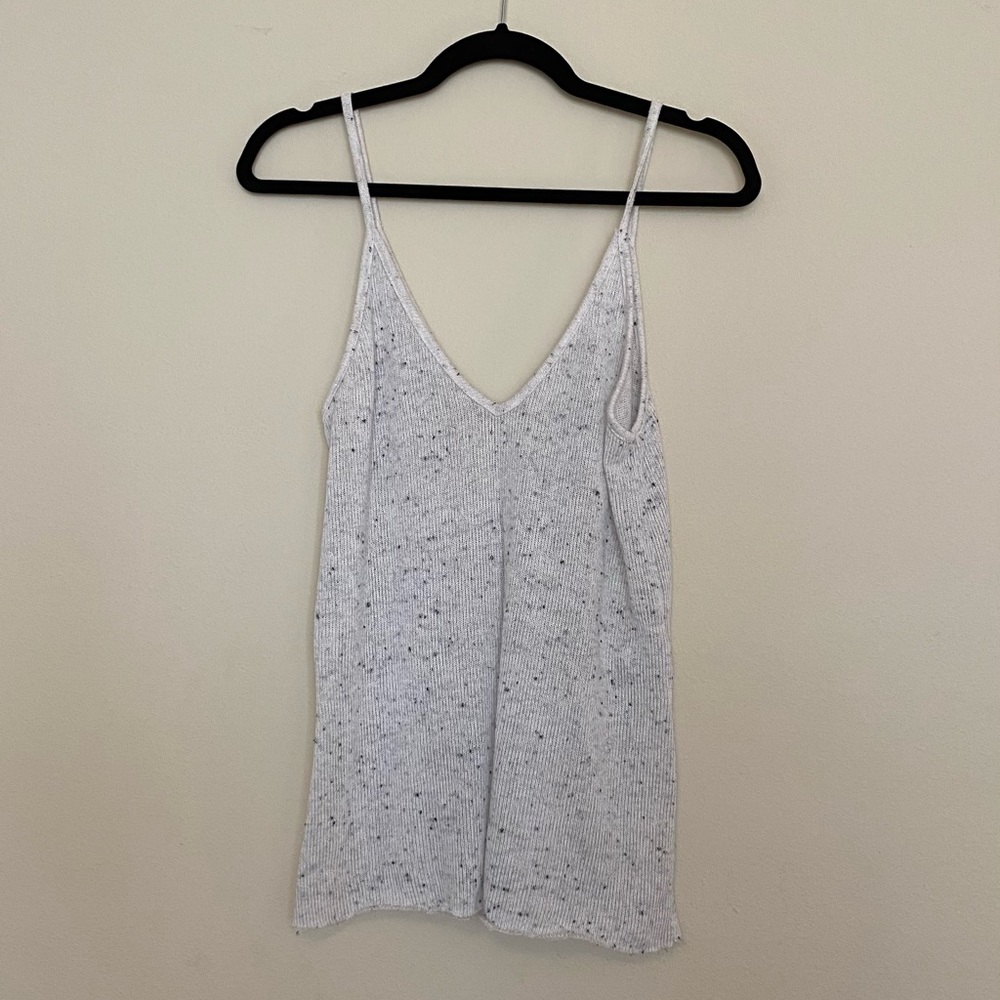 Knit low back speckled tank